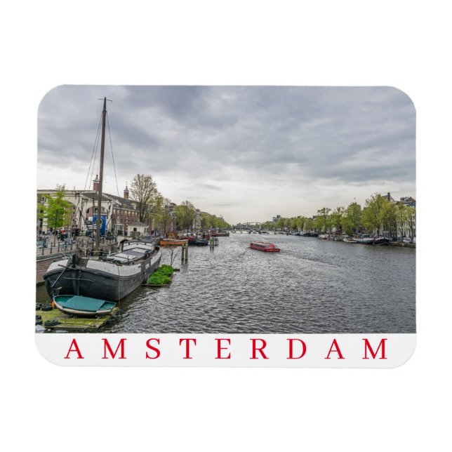 Magnet Flexible Bateaux à Amsterdam frigidaire aimant (Horizontal)