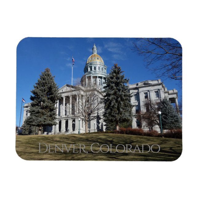 Magnet Flexible Bâtiment du Capitole de l'État de Denver Colorado (Horizontal)