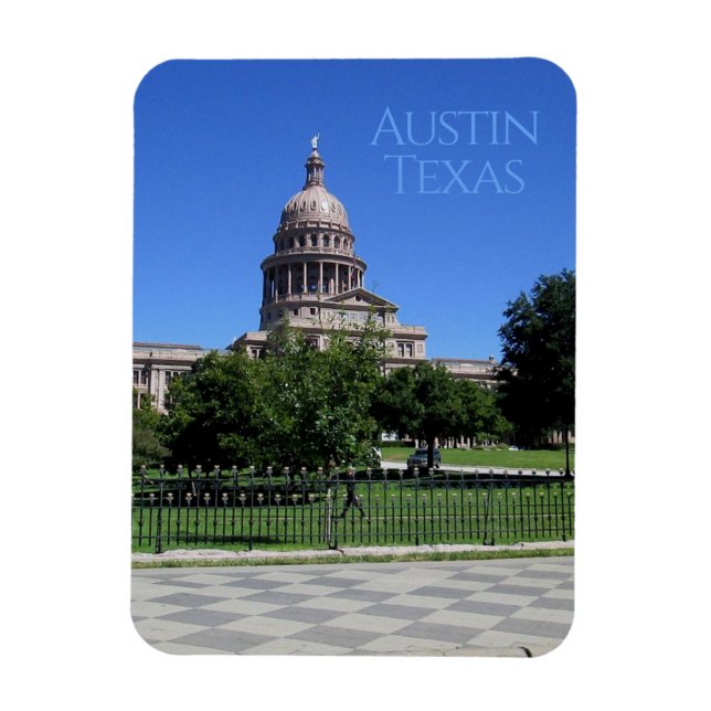 Magnet Flexible Bâtiment du Capitole d'État d'Austin Texas (Vertical)