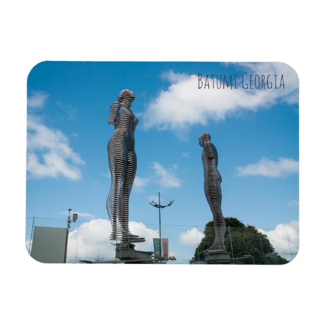 Magnet Flexible Batumi en Géorgie. Statue d'Ali et de Nino (Horizontal)