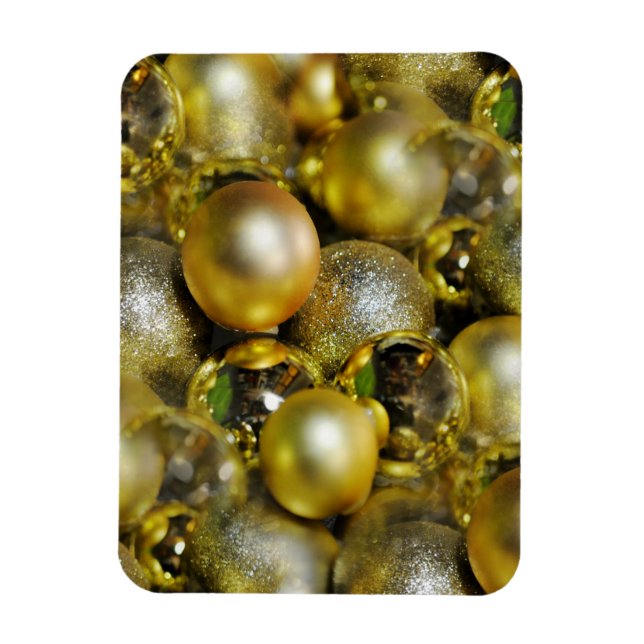Magnet Flexible Baubles de Noël d'or (Vertical)
