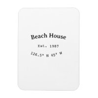 Beach house et. Date année coordonnées personnalis