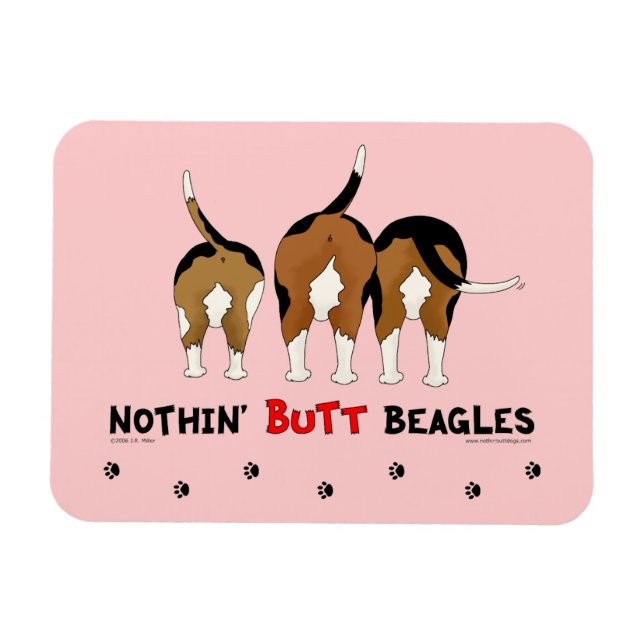 Magnet Flexible Beagles de boutons (Horizontal)