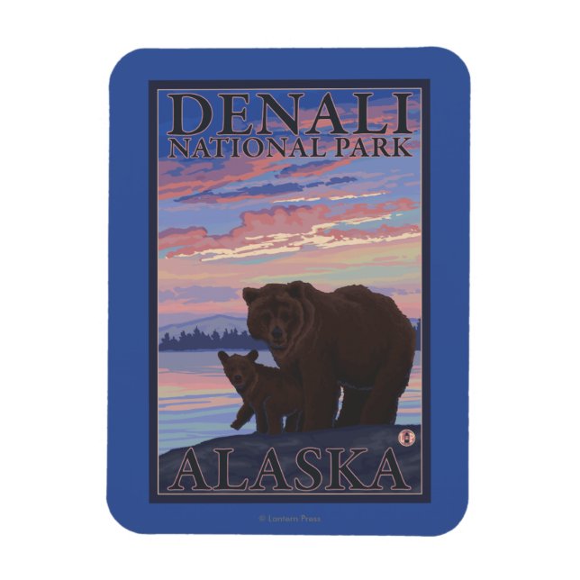 Magnet Flexible Bear and Cub - Denali National Park, Alaska (Vertical)