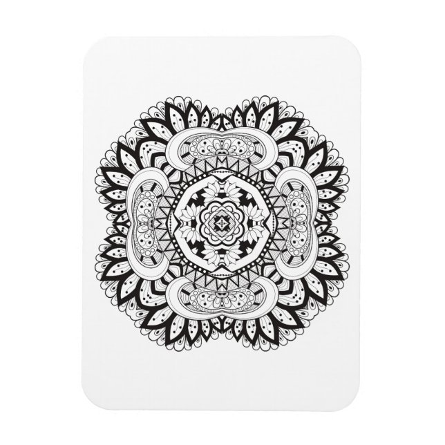 Magnet Flexible Beau Carré Déco Doodle (Vertical)