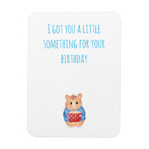 Magnet Flexible Beau hamster avec gâteau magnétique cadeau d'anniv