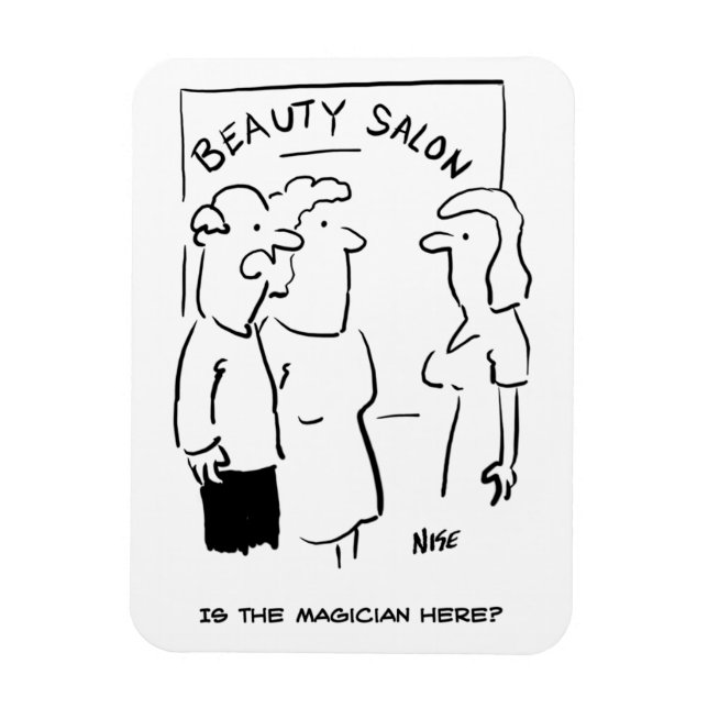 Magnet Flexible Beauty Salon - le magicien est là ? (Vertical)