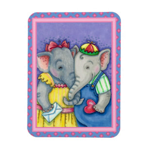 MAGNET FLEXIBLE BÉBÉ ÉLÉPHANTS PREMIER AMOUR, PACHYDERME MILIEUX