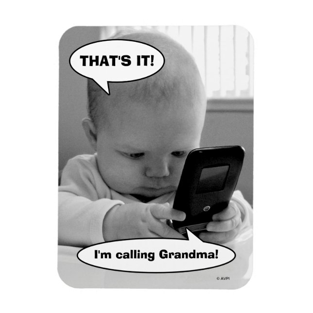Magnet Flexible Bébé sur téléphone portable (Vertical)