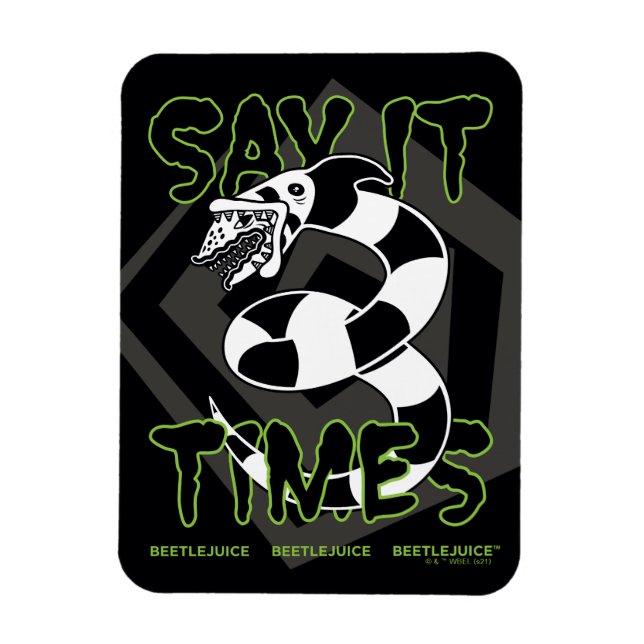 Magnet Flexible Beetlejuice | Say It 3 Times (Vertical)