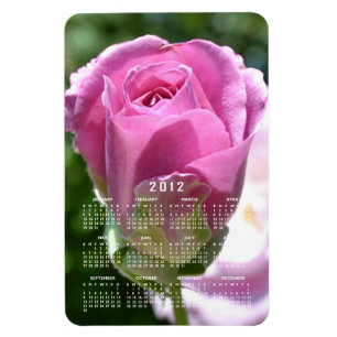 Magnet Flexible Bel aimant rose de calendrier de bourgeon