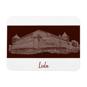 Magnet Flexible Belarus Lida Cityscape City Castle Architecture 