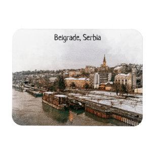 Magnet Flexible Belgrade Serbie Balkan Vue panoramique