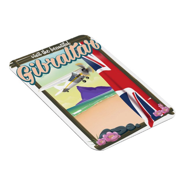 Magnet Flexible Belle affiche Gibraltar Travel (Côté Droit)