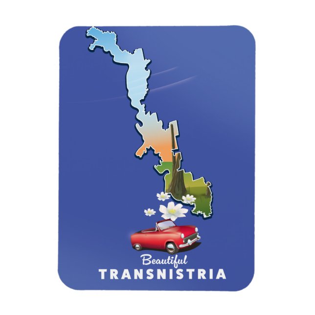Magnet Flexible Belle carte de la Transnistrie (Vertical)