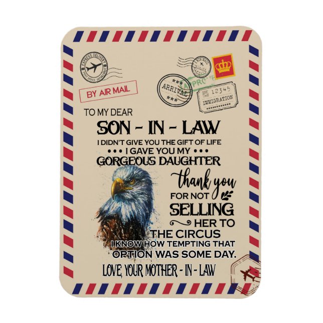 Magnet Flexible Belle-Fils | À Mon Cher Belle-Fils De Mère (Vertical)