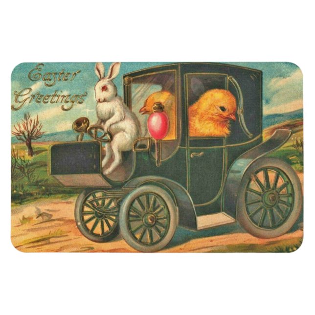 Magnet Flexible Belle Pâques Vintages (Horizontal)