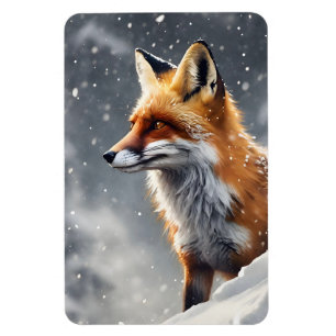 Magnet Flexible Belle Renard en Neige