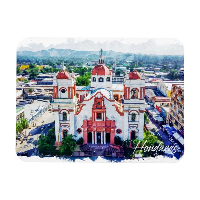 Magnet Flexible Belle vue panoramique du Honduras (Horizontal)