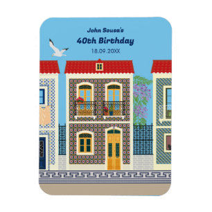 Magnet Flexible Belles maisons portugaises avec tuiles ou azulejos