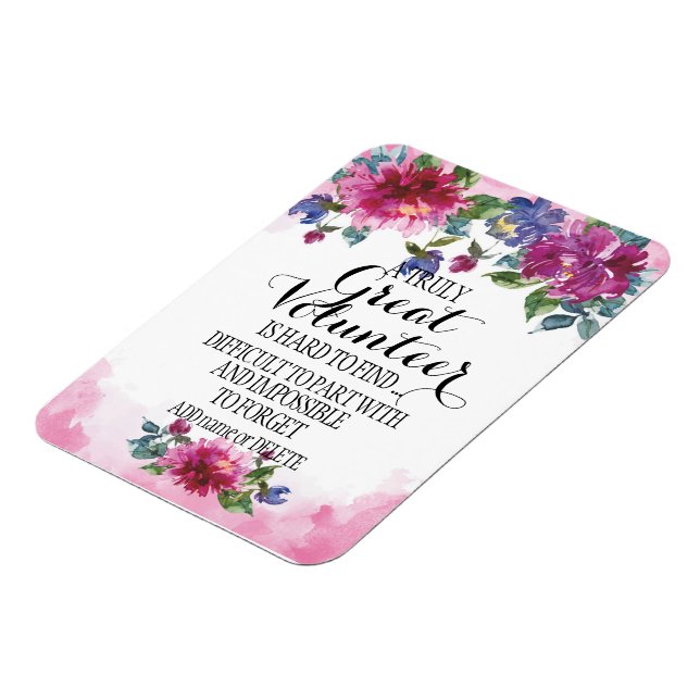 Magnet Flexible Bénévole Merci Volontaire Appréciation Cadeau (Côté Gauche)