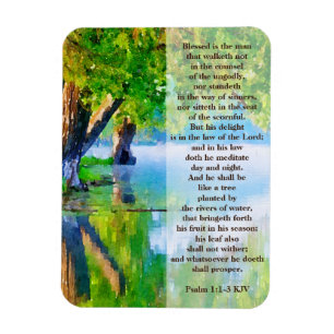 Magnet Flexible Béni est l'Homme - Psaume 1:1-3