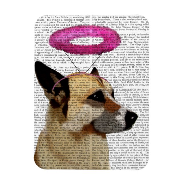 Magnet Flexible Berger Allemand Avec Halo Rose (Vertical)