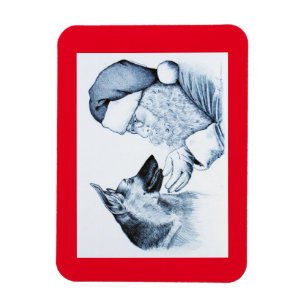 Magnet Flexible Berger allemand et Père Noël
