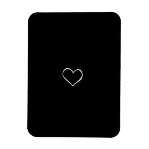 Magnet Flexible BHBL noir arrière - plan blanc coeur classique amo