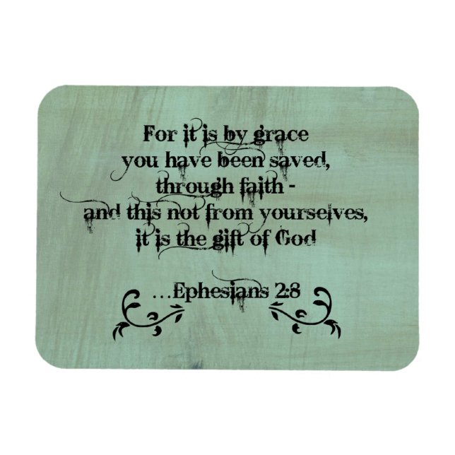 Magnet Flexible Bible Verse Éphésiens 2:8 (Horizontal)