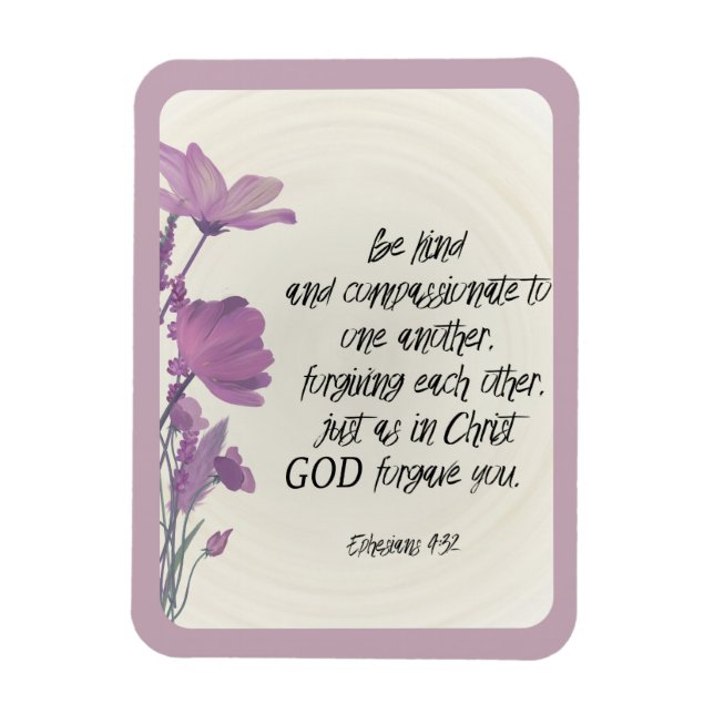 Magnet Flexible Bible verse Floral (Vertical)