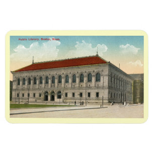 Magnet Flexible Bibliothèque publique, Boston 1911 Carte postale V