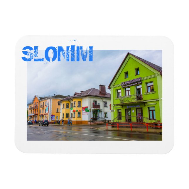 Magnet Flexible Biélorussie Slonim Ville Vue ville Architecture (Horizontal)