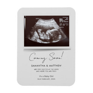 Magnet Flexible Bientôt Photo Baby Scan Sonogramme Grossesse