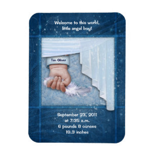 Magnet Flexible Bienvenue petit garçon Angel