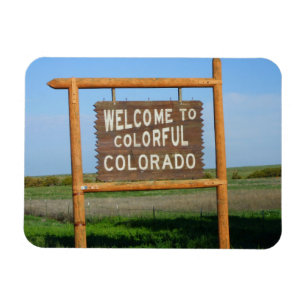 Magnet Flexible Bienvenue sur Colorful Colorado Carré Magnet.
