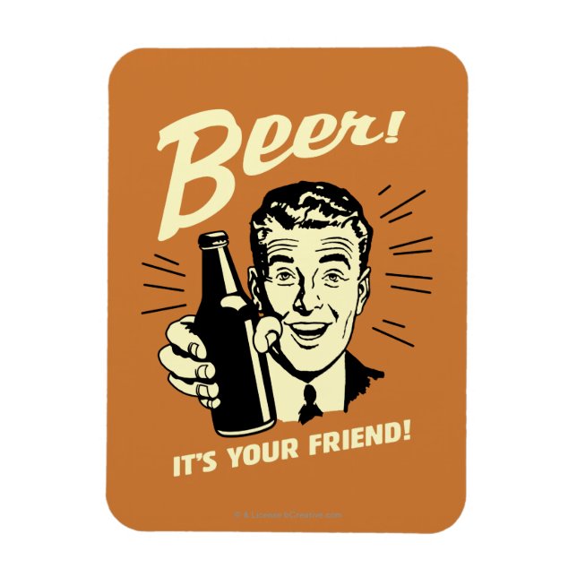 Magnet Flexible Bière : C'est ton ami (Vertical)