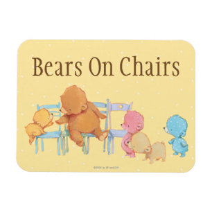 Magnet Flexible Big Brown Bear & Friends partagent quatre chaises