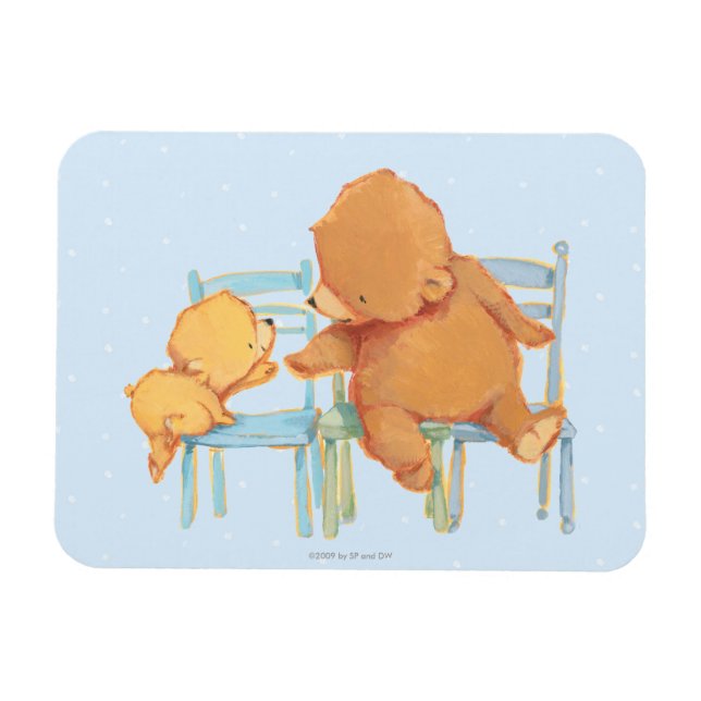 Magnet Flexible Big Ours Brown Aide Petit Ours Jaune (Horizontal)