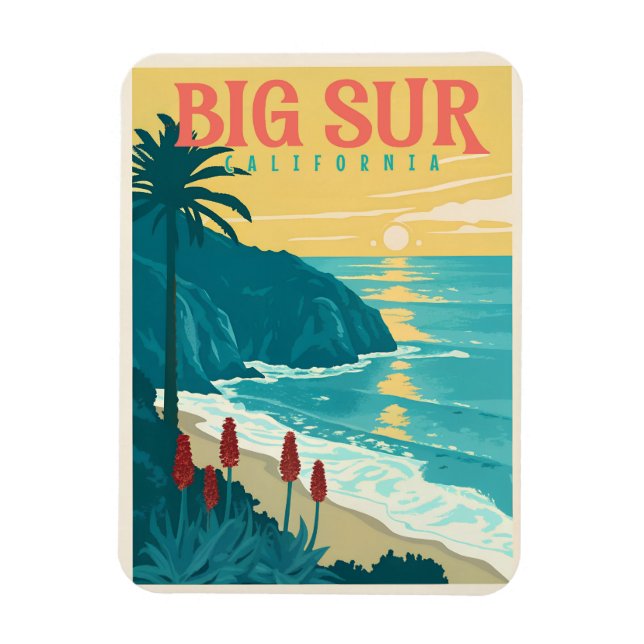 Magnet Flexible Big Sur - La beauté de la côte Pacifique en Califo (Vertical)