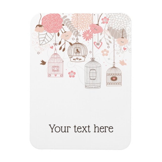 Magnet Flexible Birdcages Whimsical Personnalisé (Vertical)