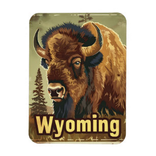 Magnet Flexible Bison américain du Wyoming