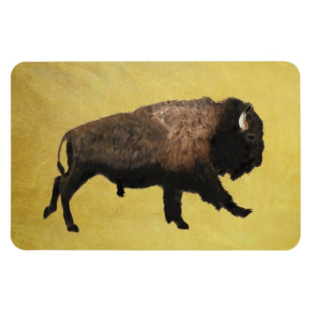 Magnet Flexible Bison galopant (Horizontal)