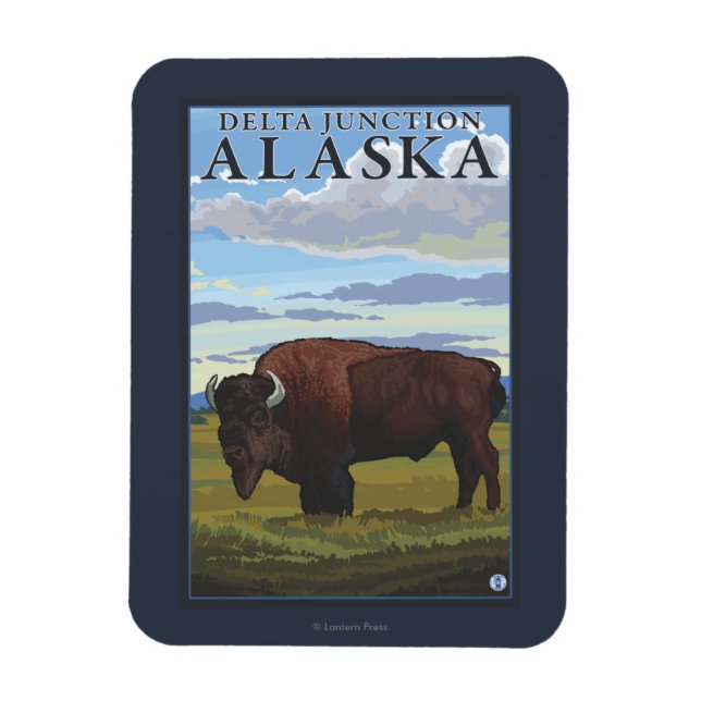 Magnet Flexible Bison Scene - Delta Junction, Alaska (Vertical)