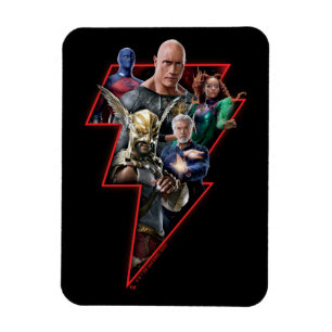 Magnet Flexible Black Adam Group Lightning Graphic