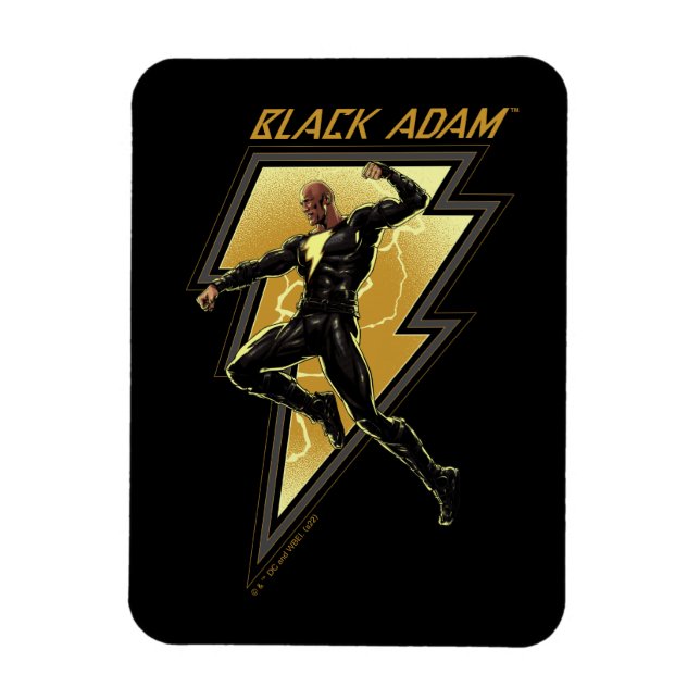 Magnet Flexible Black Adam Lightning Bolt Illustration du caractèr (Vertical)
