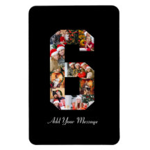 Black and White Numéro 6 Photo Collage