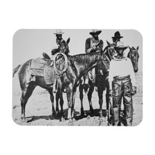 Magnet Flexible Black Cowboys à Bonham, Texas, vers 1890 (photo b/