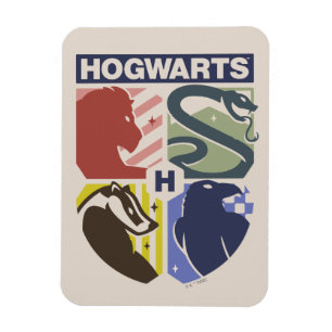 Magnet Flexible Blason timbré vintage HOGWARTS™