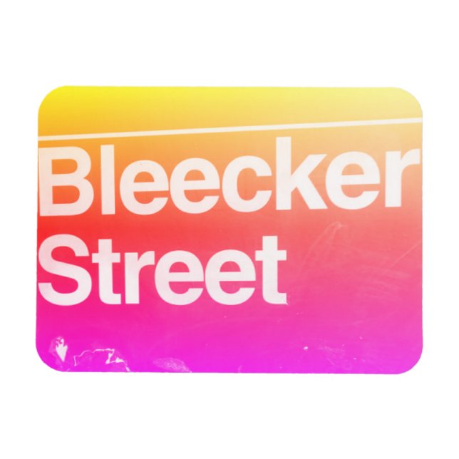 Magnet Flexible Bleecker Street, Greenwich Village, Manhattan NYC (Horizontal)